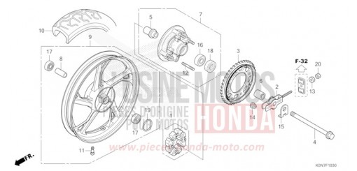 ROUE ARRIERE CBF125MM de 2021